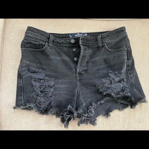 Hollister high rise denim shorts